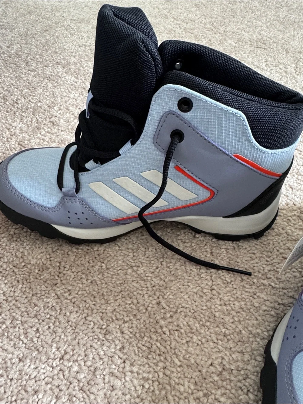adidas Kids Light Blue and Black Terrex Trail Boots